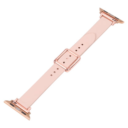 Magnetic Rose Gold Square Buckle Watch Band For Apple Watch Series 9&8&7 41mm / SE 3&SE 2&6&SE&5&4 40mm / 3&2&1 38mm(Pink) by bashfashion