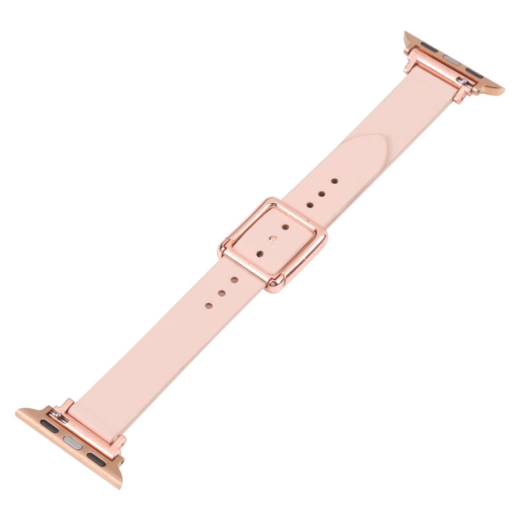 Magnetic Rose Gold Square Buckle Watch Band For Apple Watch Series 9&8&7 41mm / SE 3&SE 2&6&SE&5&4 40mm / 3&2&1 38mm(Starlight) by bashfashion