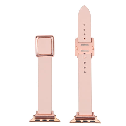 Magnetic Rose Gold Square Buckle Watch Band For Apple Watch Series 9&8&7 41mm / SE 3&SE 2&6&SE&5&4 40mm / 3&2&1 38mm(Fir Green) by bashfashion