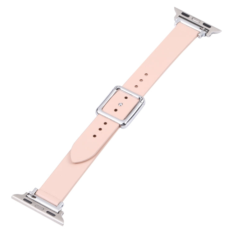 Magnetic Silver Square Buckle Watch Band For Apple Watch Series 9&8&7 41mm / SE 3&SE 2&6&SE&5&4 40mm / 3&2&1 38mm(Dust-color) by bashfashion