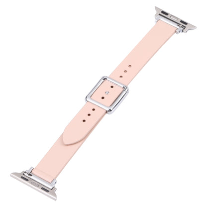 Magnetic Silver Square Buckle Watch Band For Apple Watch Series 9&8&7 41mm / SE 3&SE 2&6&SE&5&4 40mm / 3&2&1 38mm(Apricot) by bashfashion