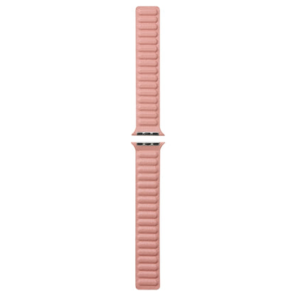 Magnetic Two-color Loop Slim Leather Watch Band For Apple Watch Series 9&8&7 41mm / SE 3&SE 2&6&SE&5&4 40mm / 3&2&1 38mm(Pink) by bashfashion