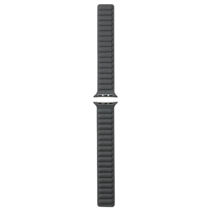 Magnetic Two-color Loop Slim Leather Watch Band For Apple Watch Series 9&8&7 41mm / SE 3&SE 2&6&SE&5&4 40mm / 3&2&1 38mm(Grey) by bashfashion