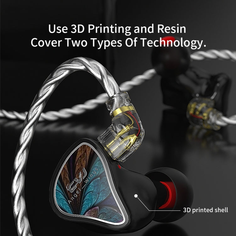 CVJ Angel Wings Hybrid Technology HiFi Music Wired Earphone With Mic by CVJ