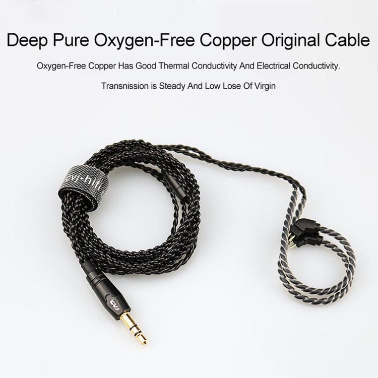 CVJ-V1 1.25m Oxygen-free Copper Silver Plated Upgrade Cable For 0.78mm Earphones, Without Mic by CVJ