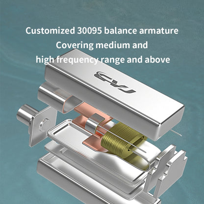 CVJ Hybrid Technology HiFi Music Wired Earphone No Mic(Rosy) by CVJ