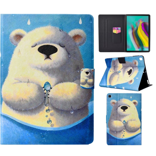 For Samsung Galaxy Tab S6 Lite Voltage Coloured Drawing Smart Leather Tablet Case(Polar Bear) by bashfashion