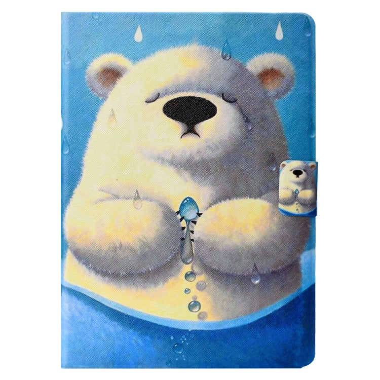 For Samsung Galaxy Tab S6 Lite Voltage Coloured Drawing Smart Leather Tablet Case(Polar Bear) by bashfashion