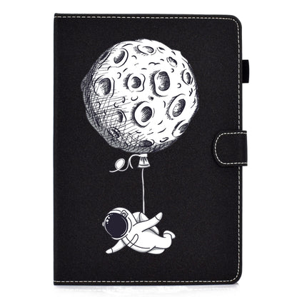 Pure Color Painting Left and Right Flat Leather Case with Pen Cover & Card Slot & Buckle Anti-skid Strip and Bracket(Starman) by bashfashion