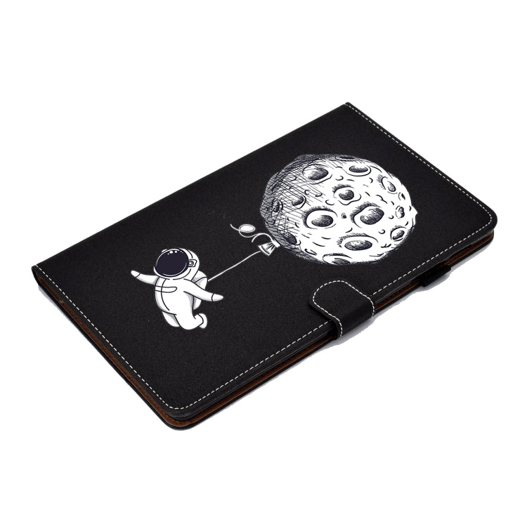 Pure Color Painting Left and Right Flat Leather Case with Pen Cover & Card Slot & Buckle Anti-skid Strip and Bracket(Starman) by bashfashion