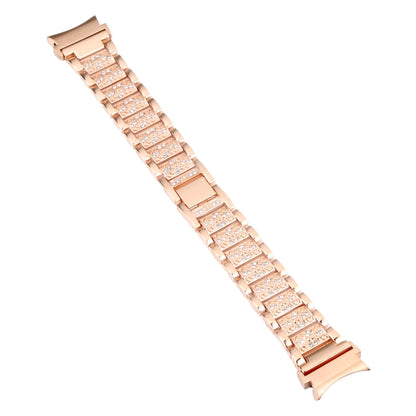 For Samsung Galaxy Watch5 40mm / 44mm Full Diamond Metal Watch Band(Rose Gold) by bashfashion