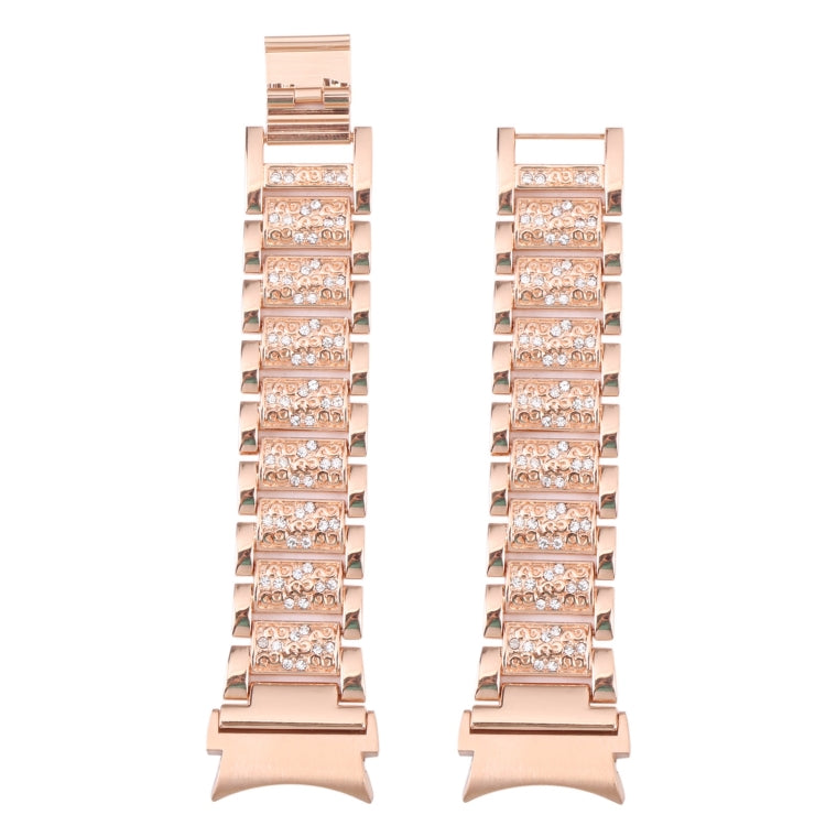 For Samsung Galaxy Watch5 40mm / 44mm Full Diamond Metal Watch Band(Rose Gold) by bashfashion