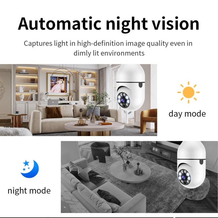 A6 2MP HD Light Bulb WiFi Camera Support Motion Detection/Two-way Audio/Night Vision/TF Card With 32G Memory Card by bashfashion
