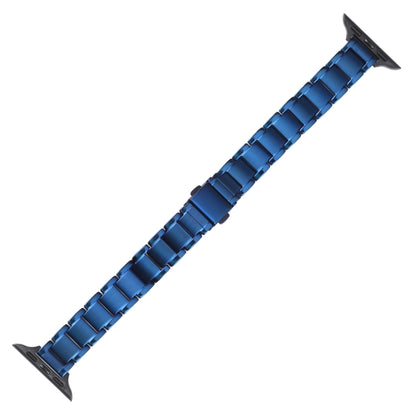 Three Beads Metal Watch Band For Apple Watch Series 9&8&7 41mm / SE 3&SE 2&6&SE&5&4 40mm / 3&2&1 38mm(Blue) by bashfashion