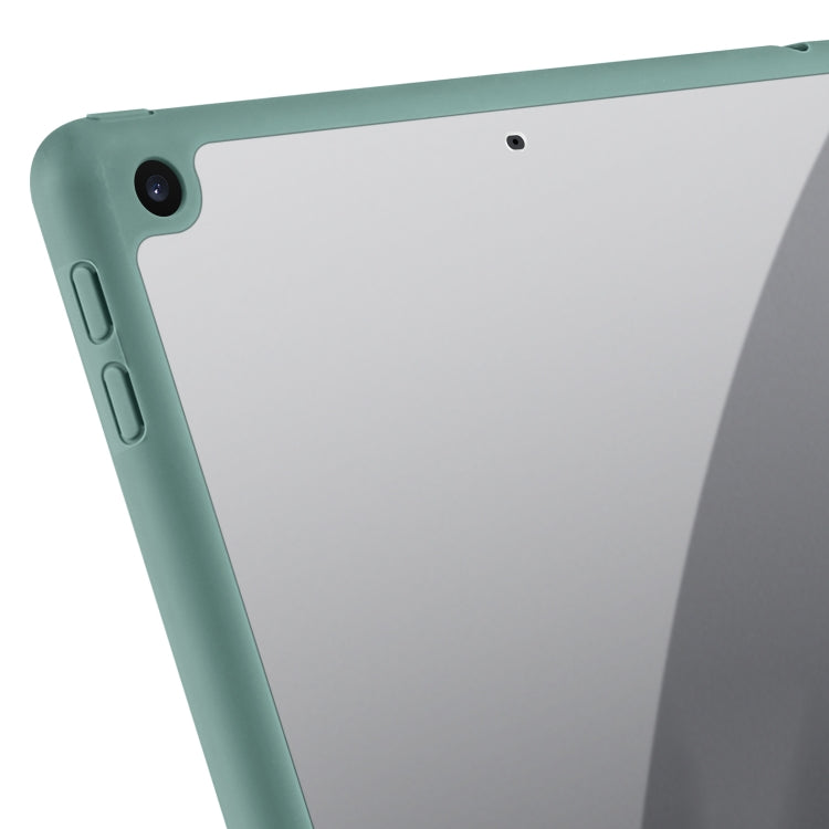 Acrylic 3-folding Smart Leather Tablet Case For iPad 9.7 2018/2017(Dark Green) by bashfashion