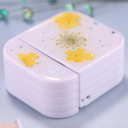 For AirPods 1 / 2 Beautiful Ladies Flowers Pattern Wireless Earphone Protective Case(Yellow) by bashfashion