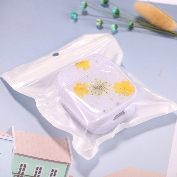 For AirPods 1 / 2 Beautiful Ladies Flowers Pattern Wireless Earphone Protective Case(Yellow) by bashfashion
