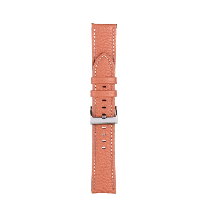 20mm For Samsung Galaxy Watch5 40mm / 44mm Litchi Texture Leather Watch Band(Pink) by bashfashion