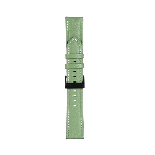 20mm For Samsung Galaxy Watch5 40mm / 44mm Litchi Texture Leather Watch Band(Fruit Green) by bashfashion