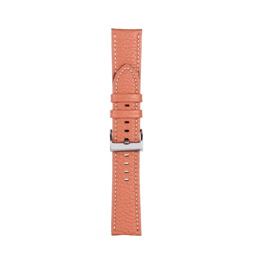 22mm For Samsung Galaxy Watch5 40mm / 44mm Litchi Texture Leather Watch Band(Pink) by bashfashion