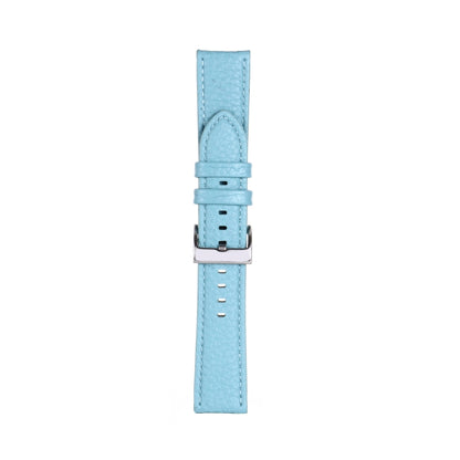 22mm For Samsung Galaxy Watch5 40mm / 44mm Litchi Texture Leather Watch Band(Sky Blue) by bashfashion