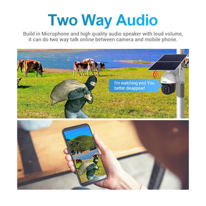 ESCAM QF724 3MP 24h Recording Cloud Storage PT 4G PIR Alarm IP Camera with Solar Panel, US Signal Bands by ESCAM