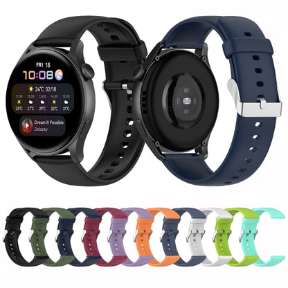For Huawei Watch3 Pro New Solid Color Soft Silicone Watch Band(Black) by bashfashion