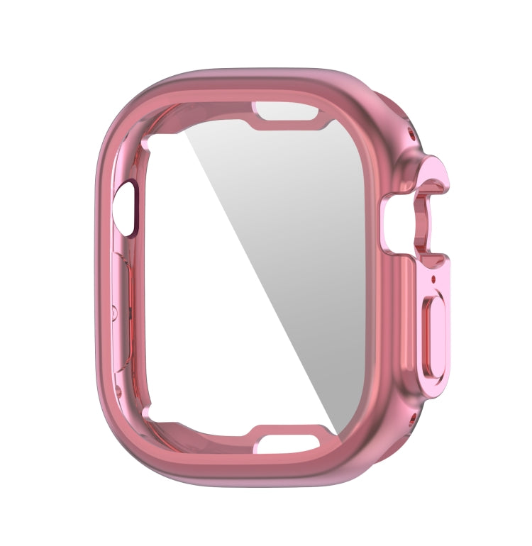 PET Film TPU Watch Case For Apple Watch Ultra 1 / 2 / 3 49mm(Pink) by bashfashion