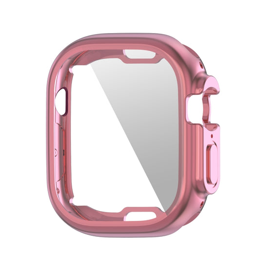PET Film TPU Watch Case For Apple Watch Ultra 1 / 2 / 3 49mm(Pink) by bashfashion