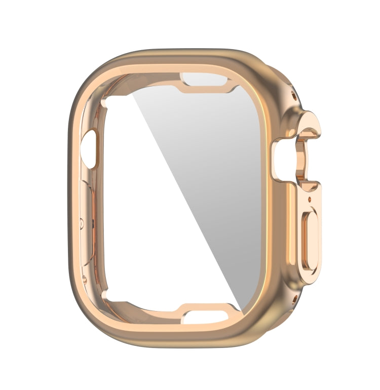 PET Film TPU Watch Case For Apple Watch Ultra 1 / 2 / 3 49mm(Rose Gold) by bashfashion