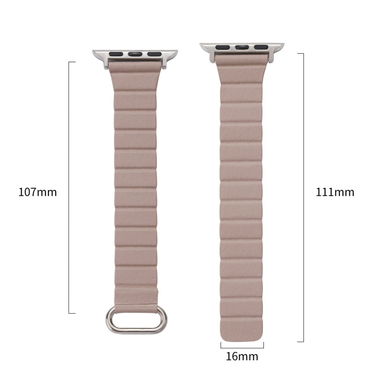 Reverse Buckle Magnetic Watch Band For Apple Watch Series 8&7 41mm / SE 2&6&SE&5&4 40mm(6# Golden Brown) by bashfashion