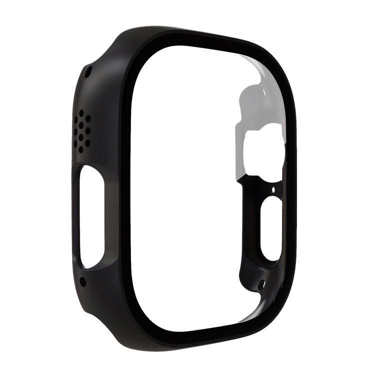 Tempered Glass Film PC Watch Case For Apple Watch Ultra 1 / 2 / 3 49mm(Black) by bashfashion