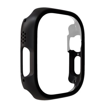 Tempered Glass Film PC Watch Case For Apple Watch Ultra 1 / 2 / 3 49mm(Black) by bashfashion