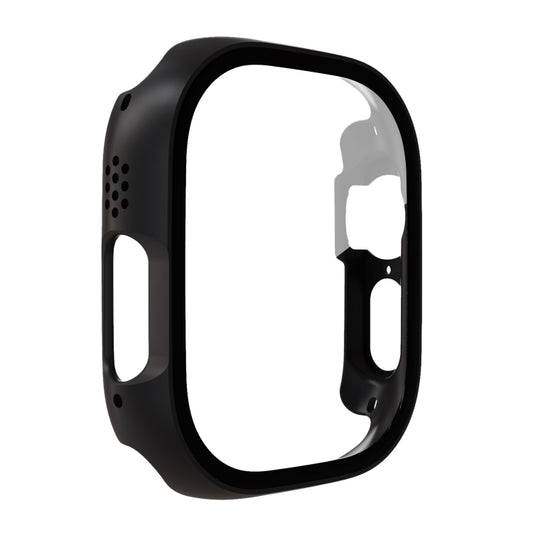 Tempered Glass Film PC Watch Case For Apple Watch Ultra 1 / 2 / 3 49mm(Black) by bashfashion