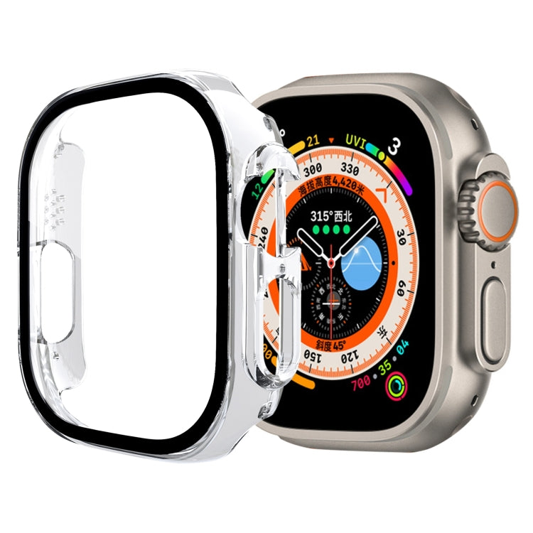 Tempered Glass Film PC Watch Case For Apple Watch Ultra 1 / 2 / 3 49mm(Transparent) by bashfashion