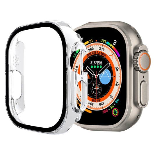 Tempered Glass Film PC Watch Case For Apple Watch Ultra 1 / 2 / 3 49mm(Transparent) by bashfashion