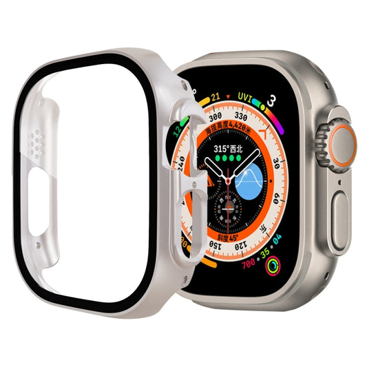 Tempered Glass Film PC Watch Case For Apple Watch Ultra 1 / 2 / 3 49mm(Starlight) by bashfashion