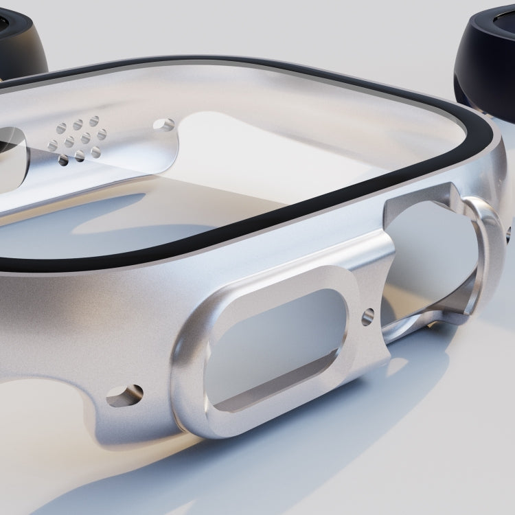 Tempered Glass Film PC Watch Case For Apple Watch Ultra 1 / 2 / 3 49mm(Grey) by bashfashion