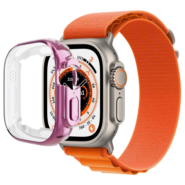 All-inclusive Plating TPU Protective Case For Apple Watch Ultra 49mm(Pink) by bashfashion