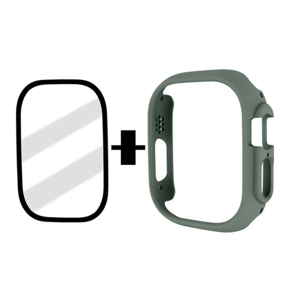 Tempered Glass Film Frosted PC Watch Case For Apple Watch Ultra 3 / 2 / 1 49mm(Khaki) by bashfashion