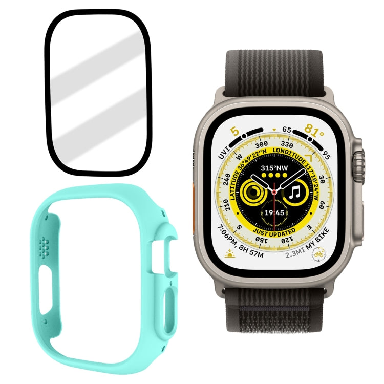 Tempered Glass Film Frosted PC Watch Case For Apple Watch Ultra 3 / 2 / 1 49mm(Light Blue) by bashfashion
