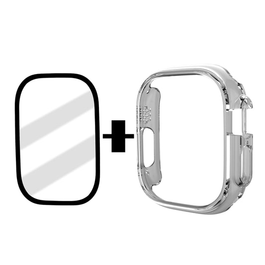 Tempered Glass Film Frosted PC Watch Case For Apple Watch Ultra 3 / 2 / 1 49mm(Transparent) by bashfashion