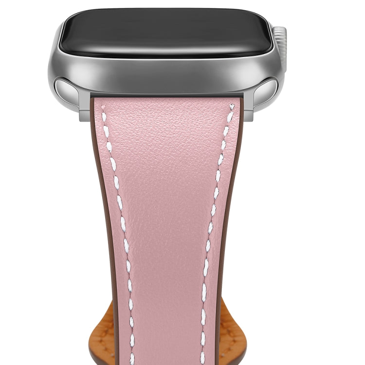 Small Waist Watch Band For Apple Watch Series 9&8&7 41mm / SE 3&SE 2&6&SE&5&4 40mm / 3&2&1 38mm(Pink) by bashfashion