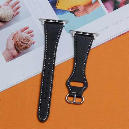 Small Waist Watch Band For Apple Watch Series 9&8&7 41mm / SE 3&SE 2&6&SE&5&4 40mm / 3&2&1 38mm(Black) by bashfashion