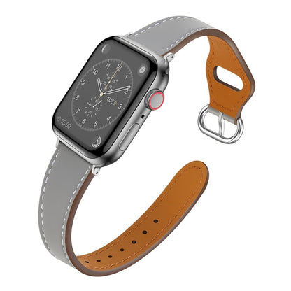 Small Waist Watch Band For Apple Watch Series 9&8&7 41mm / SE 3&SE 2&6&SE&5&4 40mm / 3&2&1 38mm(Grey) by bashfashion