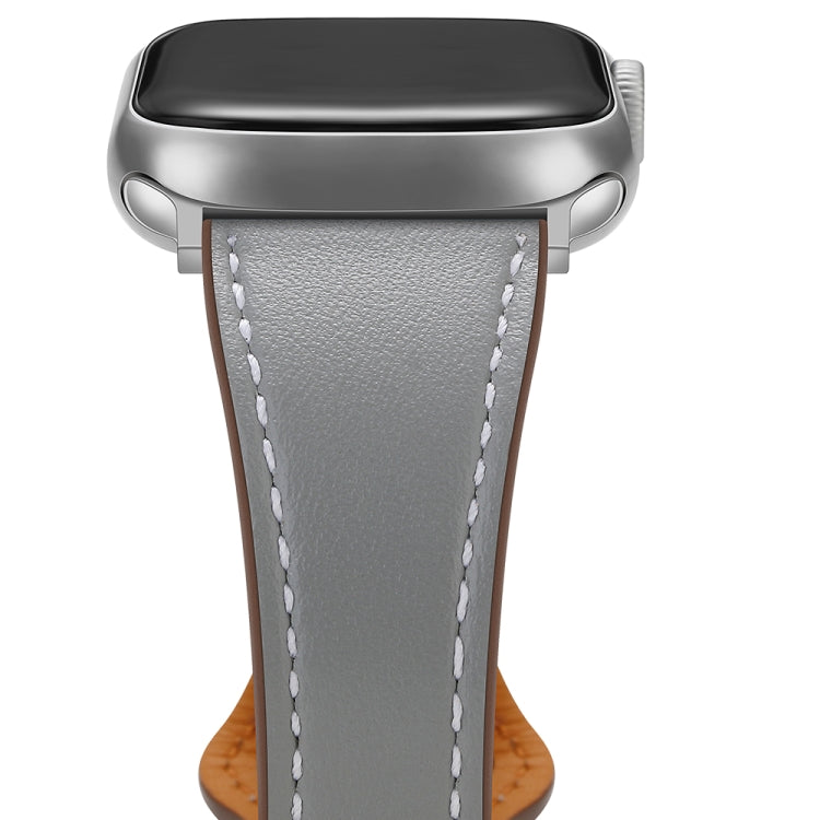 Small Waist Watch Band For Apple Watch Series 9&8&7 41mm / SE 3&SE 2&6&SE&5&4 40mm / 3&2&1 38mm(Grey) by bashfashion