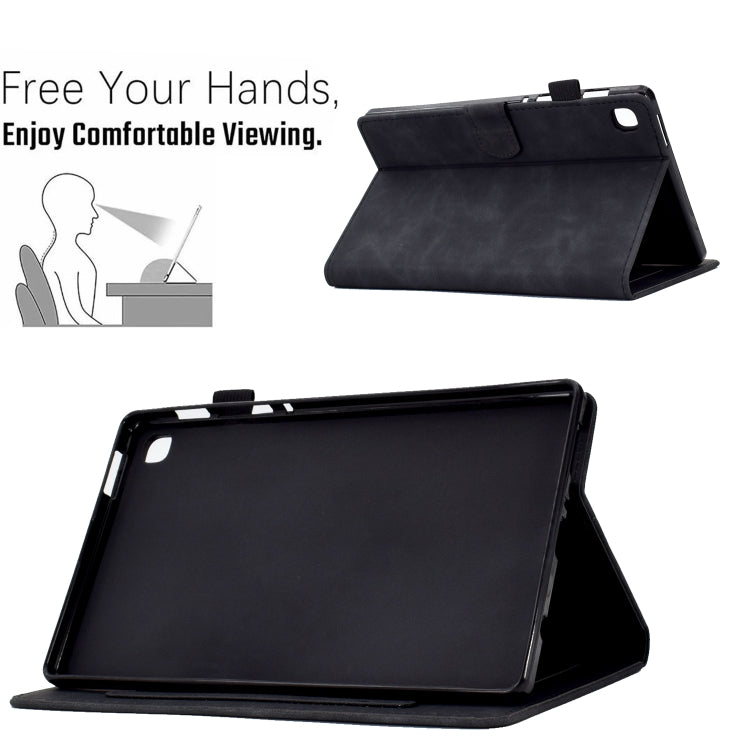 For Samsung Galaxy Tab A7 Lite T220 Embossed Smile Flip Tablet Leather Case(Black) by bashfashion