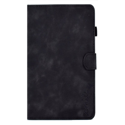 For Samsung Galaxy Tab A7 10.4 2020 T500 Embossed Smile Flip Tablet Leather Case(Black) by bashfashion
