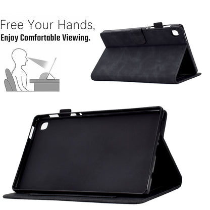For Samsung Galaxy Tab A 10.1 2019 T510 Embossed Smile Flip Tablet Leather Case(Black) by bashfashion
