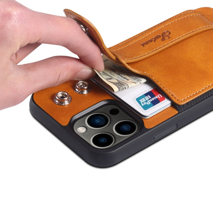 For iPhone 14 Pro Suteni 215 Wrist Strap PU Phone Case(Green) by Suteni